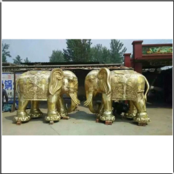 大型面對(duì)面銅大象