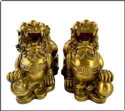 一對銅貔貅擺件 一對銅貔貅擺件