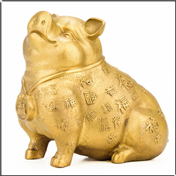 百福銅豬擺件 百福銅豬擺件