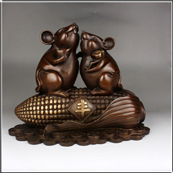 豐收老鼠雕塑擺件 豐收老鼠雕塑擺件