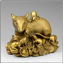 金錢鼠純銅擺件 金錢鼠純銅擺件