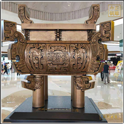 定制仿古青銅器四足方鼎 定制仿古青銅器四足方鼎