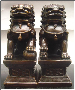 純銅北京獅子一對(duì)
