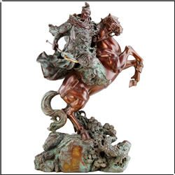 純銅騎馬銅關公擺件工藝品 純銅騎馬銅關公擺件工藝品