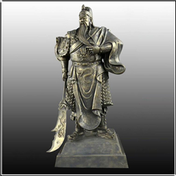 鑄銅關(guān)公 小型關(guān)公雕塑擺件