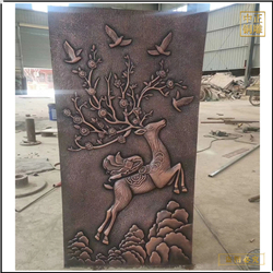 鑄銅關(guān)公 定制小鹿銅浮雕價格