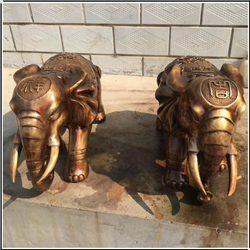 鑄銅關公 大象擺件工藝品