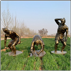 鑄銅關公 播種人物銅雕塑鑄造