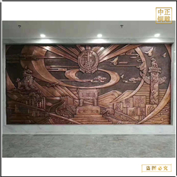 鑄銅關公 室內(nèi)鍛銅浮雕鑄造