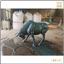 鑄銅關(guān)公 純青銅長(zhǎng)5米銅牛鑄造