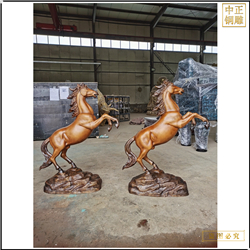 鑄銅關公 純銅小號一對馬到成功雕塑