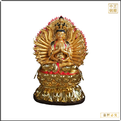 鑄銅關(guān)公 彩繪千手觀音銅像