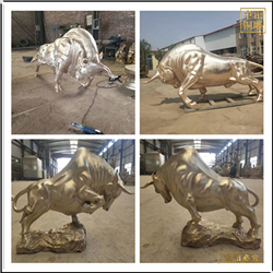 鑄銅關(guān)公 大型室外貼金銅牛雕塑鑄造