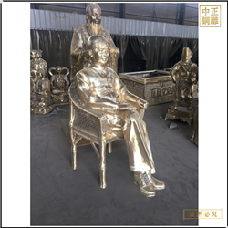 鑄銅關公 貼金人物銅雕塑廠