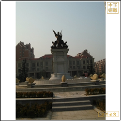 鑄銅關公 西式小區大型人物雕塑