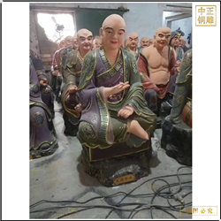 鑄銅關公 定制十八羅漢制作