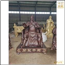 鑄銅關公 大型鑄銅關公定制