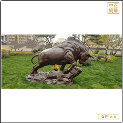 鑄銅關公 5米開荒銅牛雕塑定制