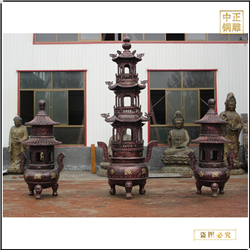 鑄銅關公 廠家鑄造銅香爐