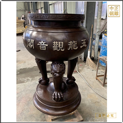 鑄銅關公 仿古銅香爐價格批發