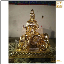 鑄銅關公 2米文殊普賢銅像定做