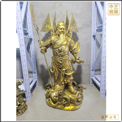 鑄銅關公 大型提刀看書銅關公雕塑