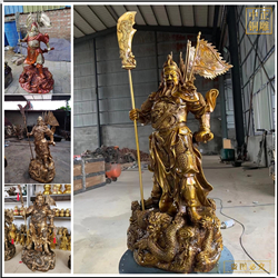 鑄銅關公 大型看書銅關公