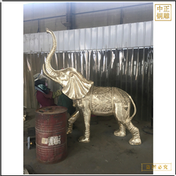 鑄銅關(guān)公 酒店別墅門口銅雕大象加工