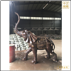 鑄銅關(guān)公 酒店別墅門口銅雕大象廠家制作