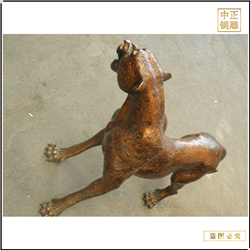 鑄銅關(guān)公 純銅仿古金錢豹雕塑價格
