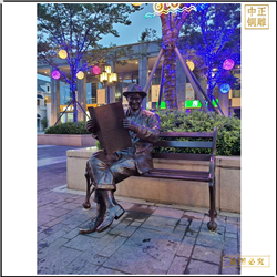 鑄銅關(guān)公 步行街雕塑制作廠家