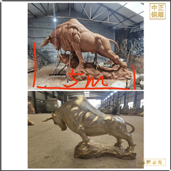 鑄銅關公 大型鎏金銅牛雕塑