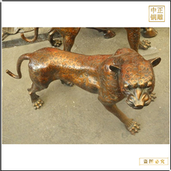 鑄銅關公 純銅仿古小型金錢豹