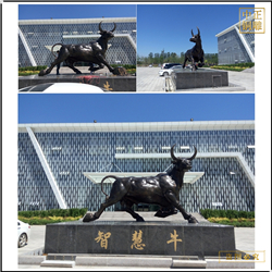 鑄銅關(guān)公 大型鑄銅牛雕塑廠家