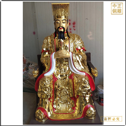 鑄銅關(guān)公 小型玉皇大帝擺件鑄造