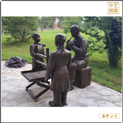 鑄銅關公 公園吹糖人銅雕塑鑄造