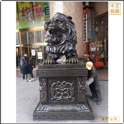 鑄銅關公 公司銀行門口鑄銅匯豐獅擺件