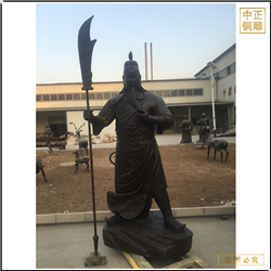 鑄銅關公 加工鑄銅關公立像擺件