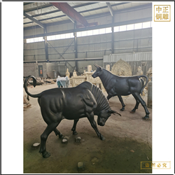 鑄銅關公 大型鑄銅牛雕塑