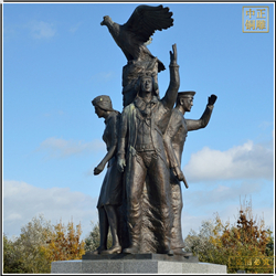 鑄銅關公 城市廣場園林現代人物雕塑鑄造