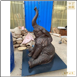 鑄銅關公 坐著仰天銅大象鑄造