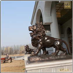 鑄銅關公 酒店門口銅獅子加工鑄造