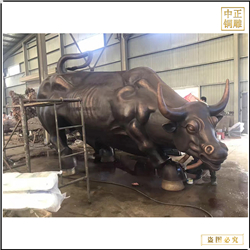 鑄銅關公 純銅鑄造華爾街牛雕塑