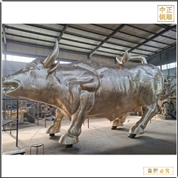 鑄銅關公 大華爾街牛擺件廠價