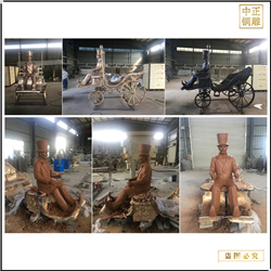 鑄銅關公 訂購步行街銅雕塑