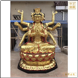 彩繪千手觀音菩薩銅像制作 彩繪千手觀音菩薩銅像制作