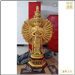 彩繪千手觀音菩薩銅像加工 彩繪千手觀音菩薩銅像加工