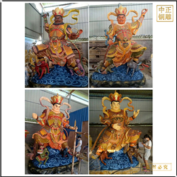 鑄銅關公 銅雕四大天王佛像定制