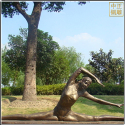 鑄銅關公 鑄銅少女運動雕塑