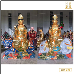 大型文殊普賢銅像批發(fā) 大型文殊普賢銅像批發(fā)